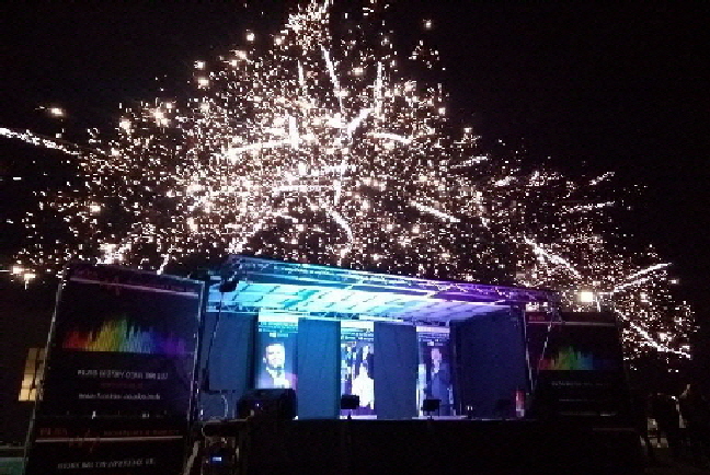 PLRS Sound & Stage Hire M1 at a Fireworks event