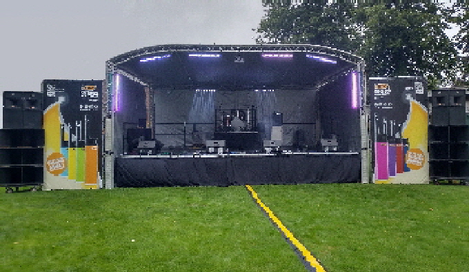 truss festival stage hire package by PLRS